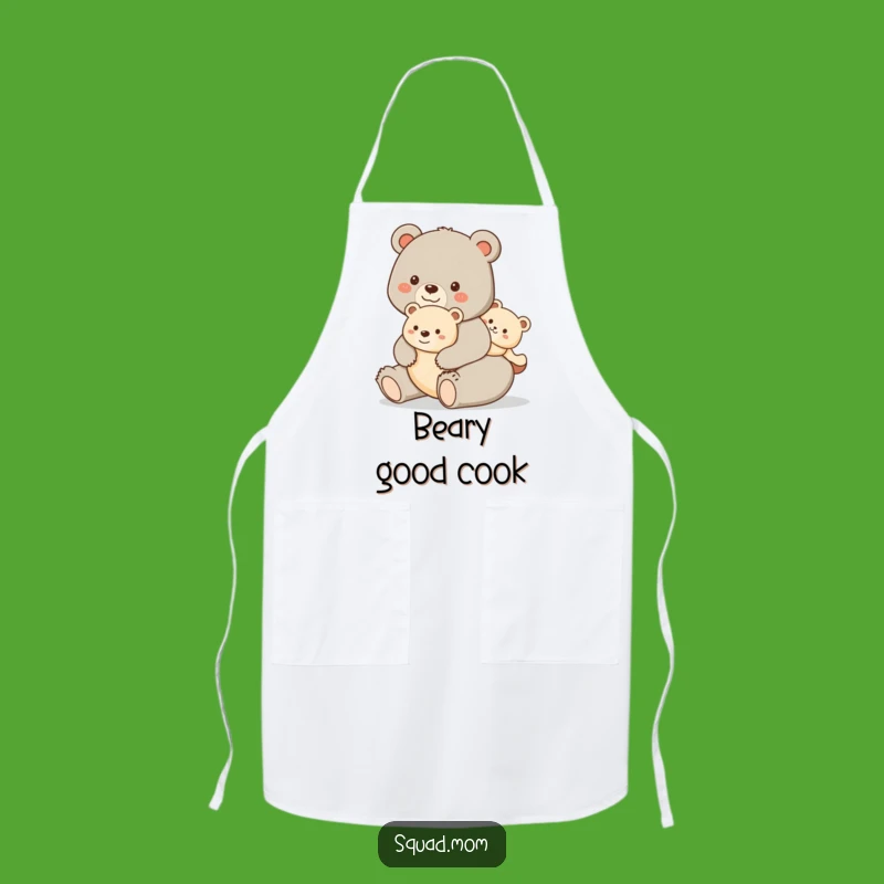 Funny Bear Mom Cooking Apron - Kitchen Fun Gift