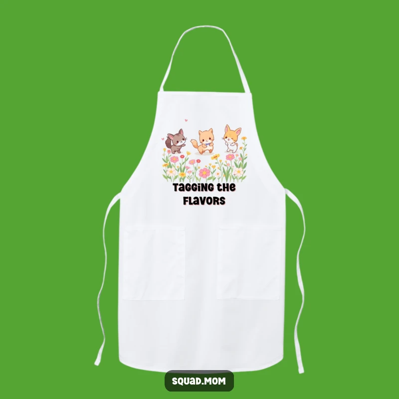 Funny Animal Friends Tagging Apron: Kitchen Fun & Outdoor Spirit