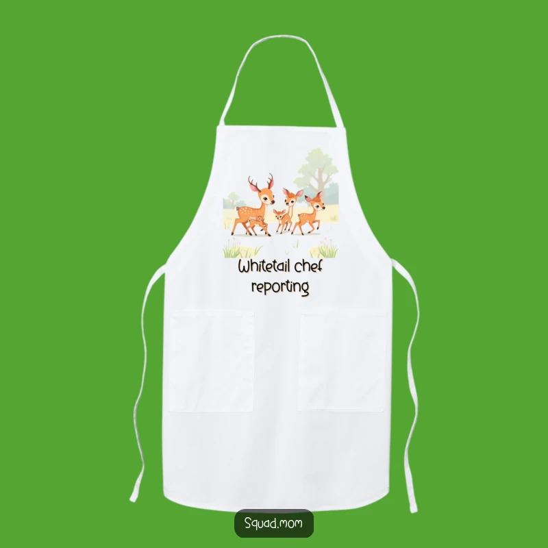 Funny Deer Moms Apron - Meadow Play - Kitchen Humor Gift