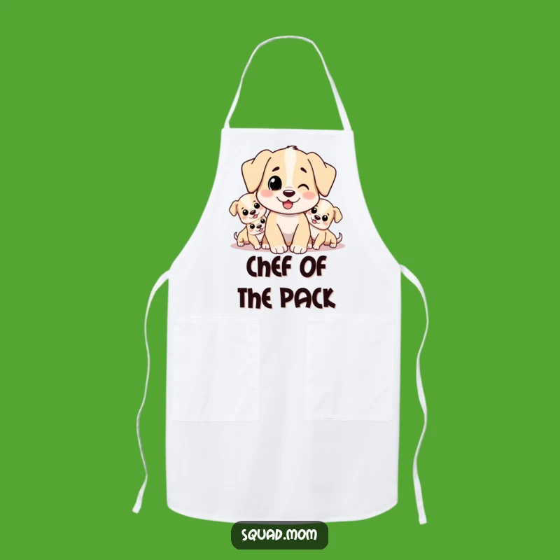 Funny Dog Mom Kitchen Apron - Cook with Love & Laughter - Great Funny Gift!
