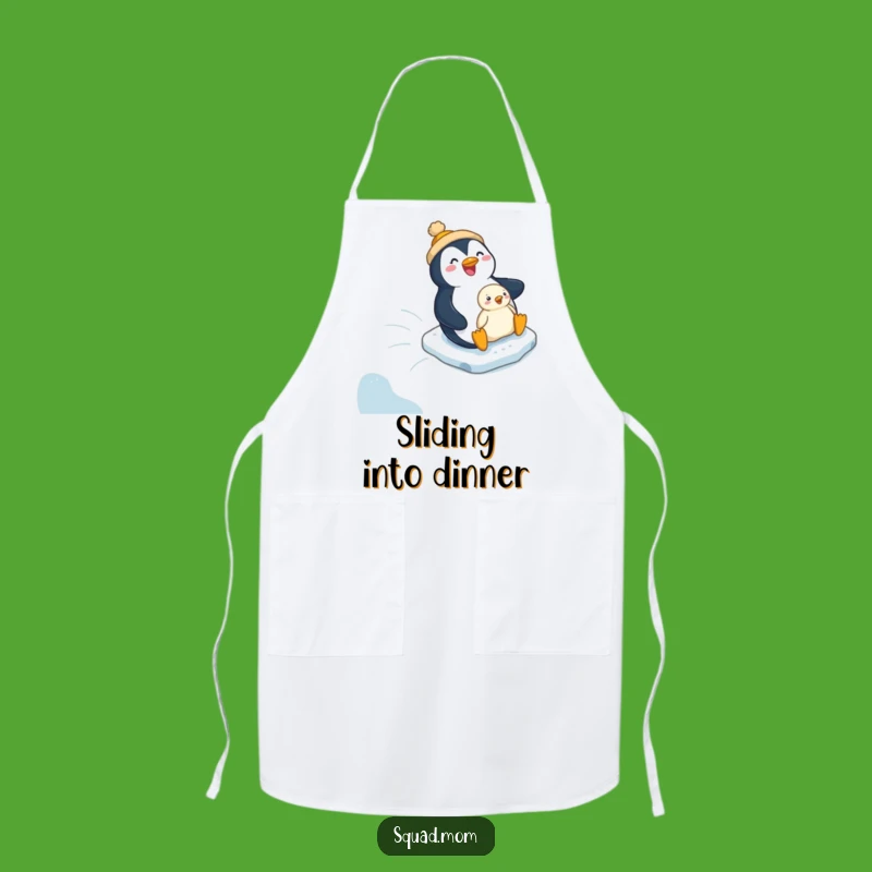 Funny Penguin Mom & Chick Apron: Hilarious Icy Kitchen Adventure Cook Gift