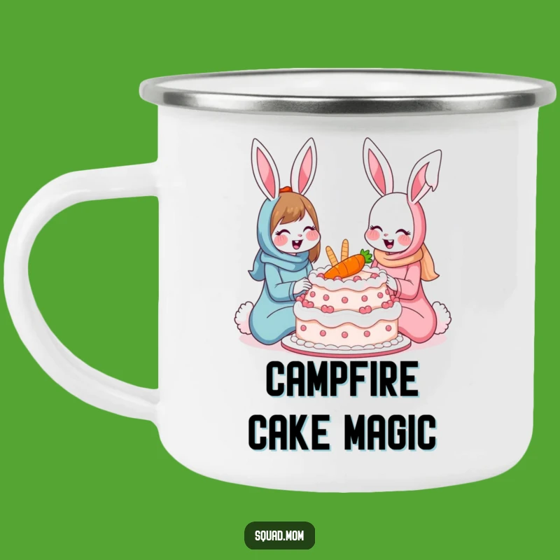 Funny Bunny Moms Camping Mug: Sweet Sharing Adventure, Outdoor Gift