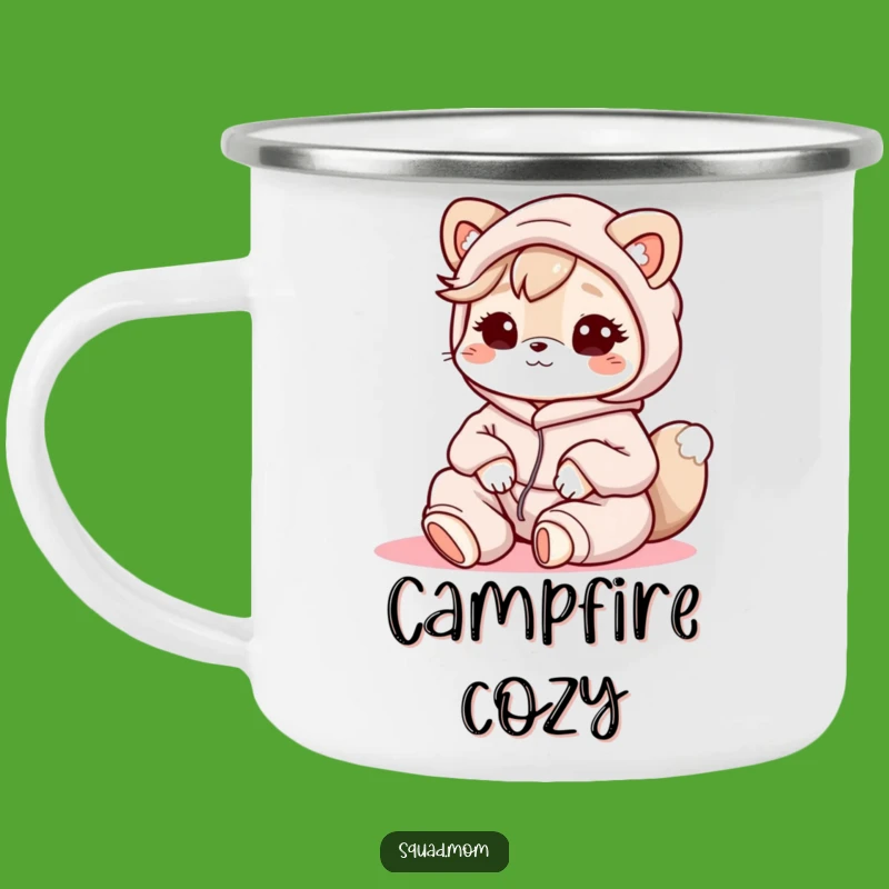 Funny Kawaii Mom Friend Camping Mug - Cozy Outdoors Style