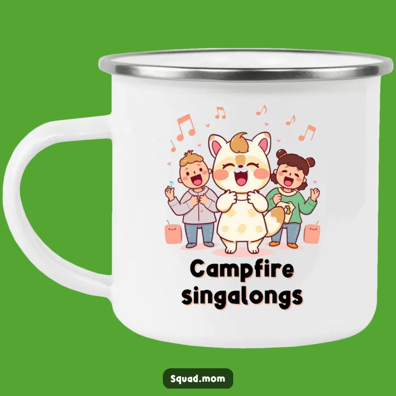 Funny Kawaii Mom Singalong Camping Mug - Joyful Music Outdoor Sip!