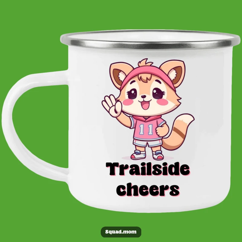 Funny Kawaii Mom Friend Camping Mug - Cheerful Outdoors