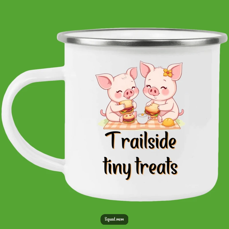Funny Piglet Picnic Camping Mug: Outdoor Bites, Adorable Gift