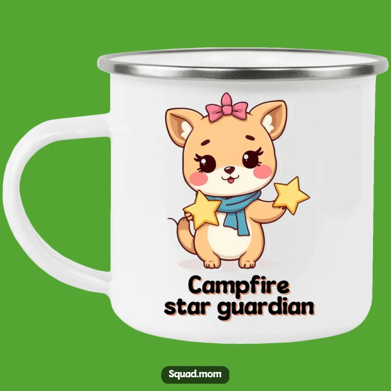 Whimsical Animal Mom Camping Mug: Holding Star, Magical Adventure-Ready Humor!