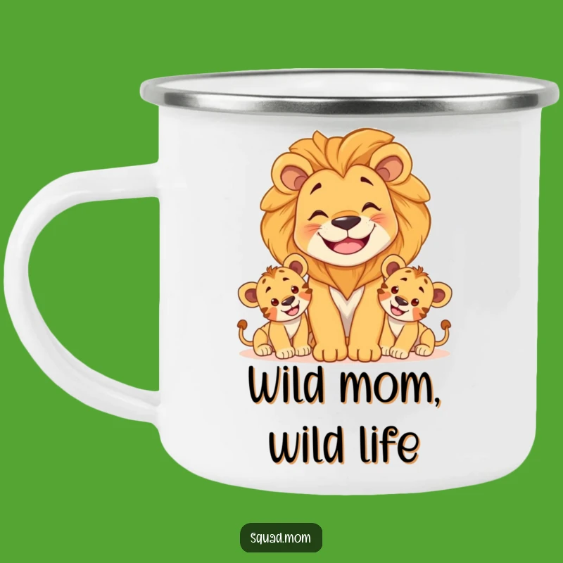 Funny Lion Mom Camping Mug - Wild Adventures Gift