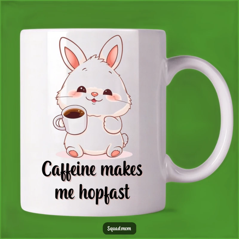Funny Bunny Coffee Mug: Fluffy Nose Wiggle Cute Cup Gift