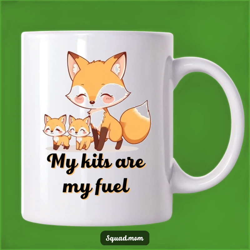 Funny Fox Mom & Kits Mug - Charming Leader Gift for Nurturing Souls