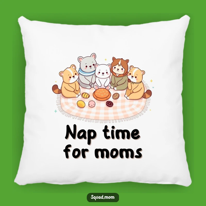 Funny Animal Moms Picnic Pillow: Hilarious Decor for Cozy Homes