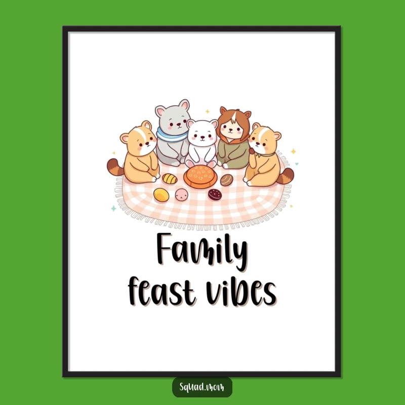 Funny Animal Moms Picnic Digital Art: Hilarious Printable Motherhood Decor