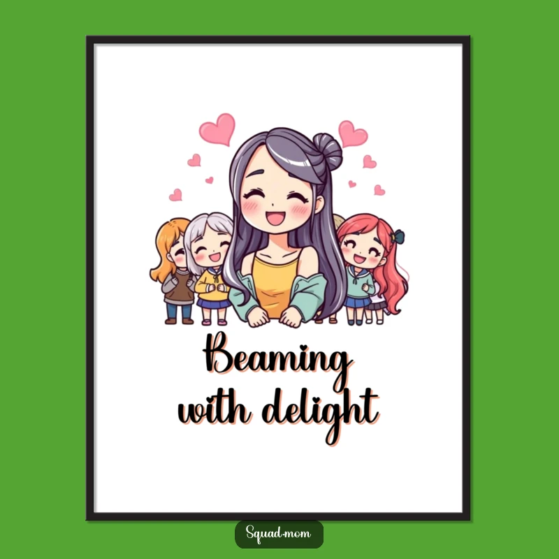 Funny Friendship Smile Digital Print: Radiant Woman with Friends, Instant Hilarious Gift!