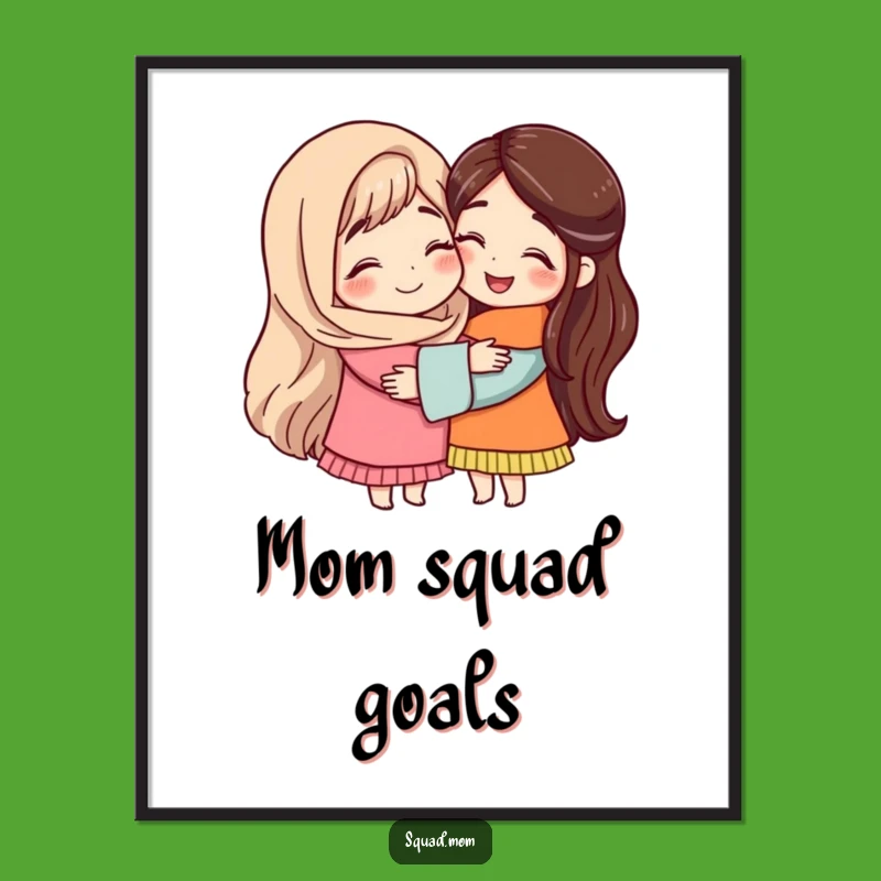 Mom Friend Hug Digital Print Instant Heartwarming Art for Your Space