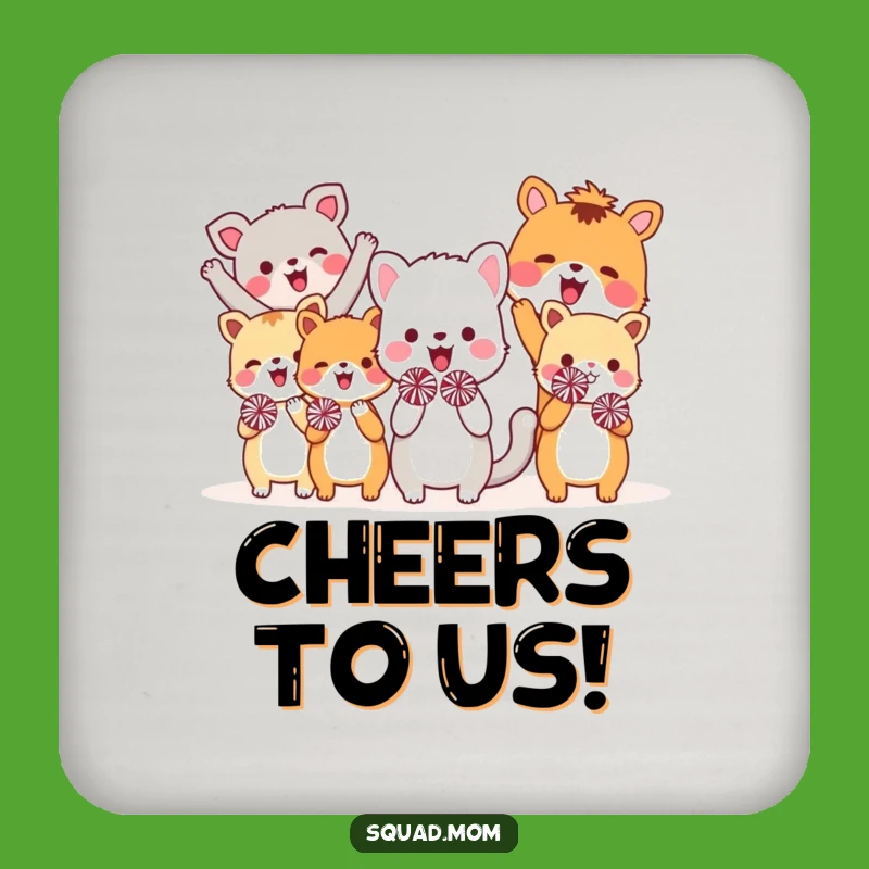 Funny Animal Friends Coaster Set: Protect Surfaces with Cheerful Style