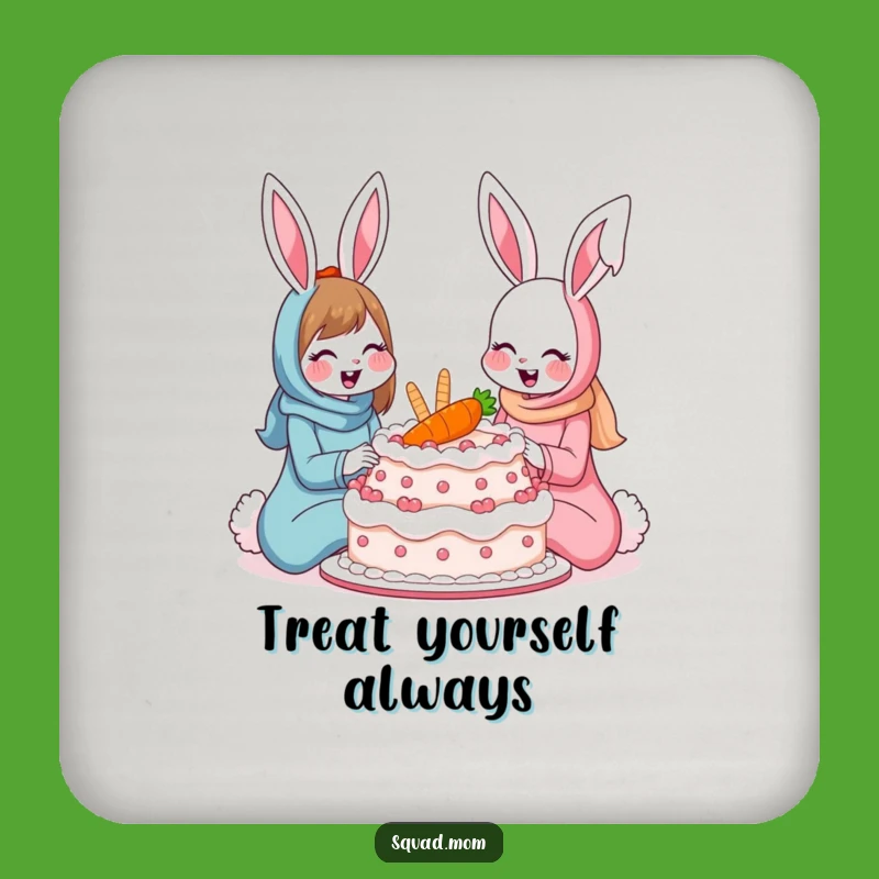 Funny Bunny Moms Coasters: Sweet Sharing Protection, Chic Home Gift