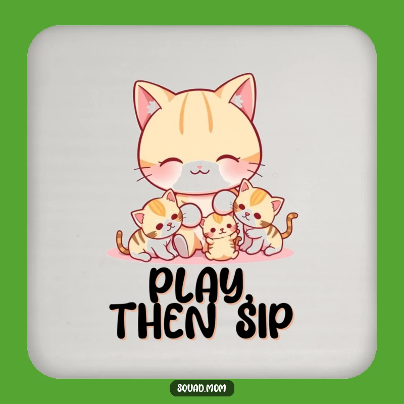 Funny Cat Mom Coaster Set: Playful Protection for Cat Lovers