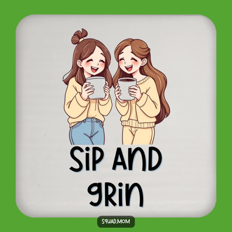 Funny Coffee Lovers Coaster Set: Protect Surfaces with Smiles - Gift