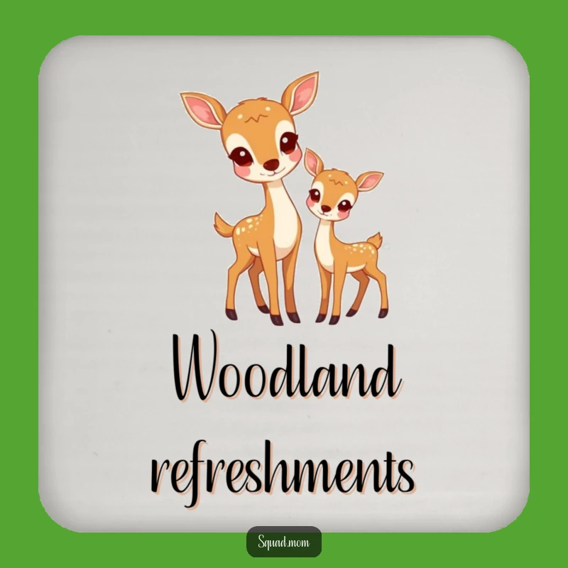 Funny Deer Mom Coasters - Protect Surfaces with Nature's Grace - Cute Funny Gift!