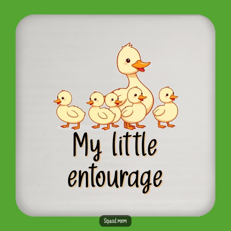 Funny Duck Family Drink Coaster - Protect Surfaces Gift