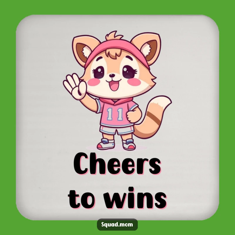 Funny Kawaii Mom Friend Coaster Set - Cheerful Table Protection