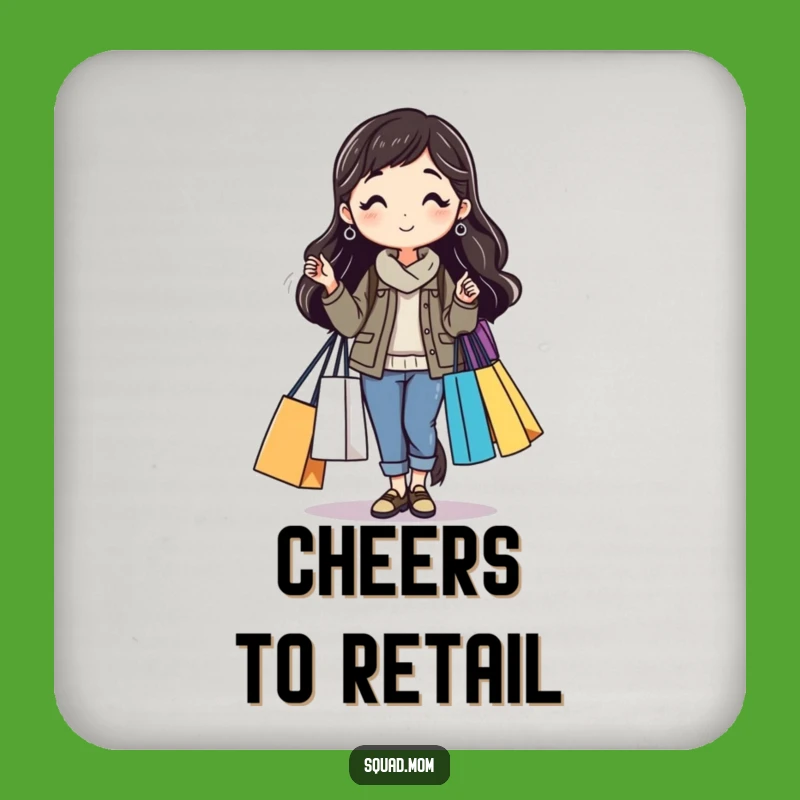 Funny Mom Friend Shopping Coasters - Protect Surfaces with Hilarious Style