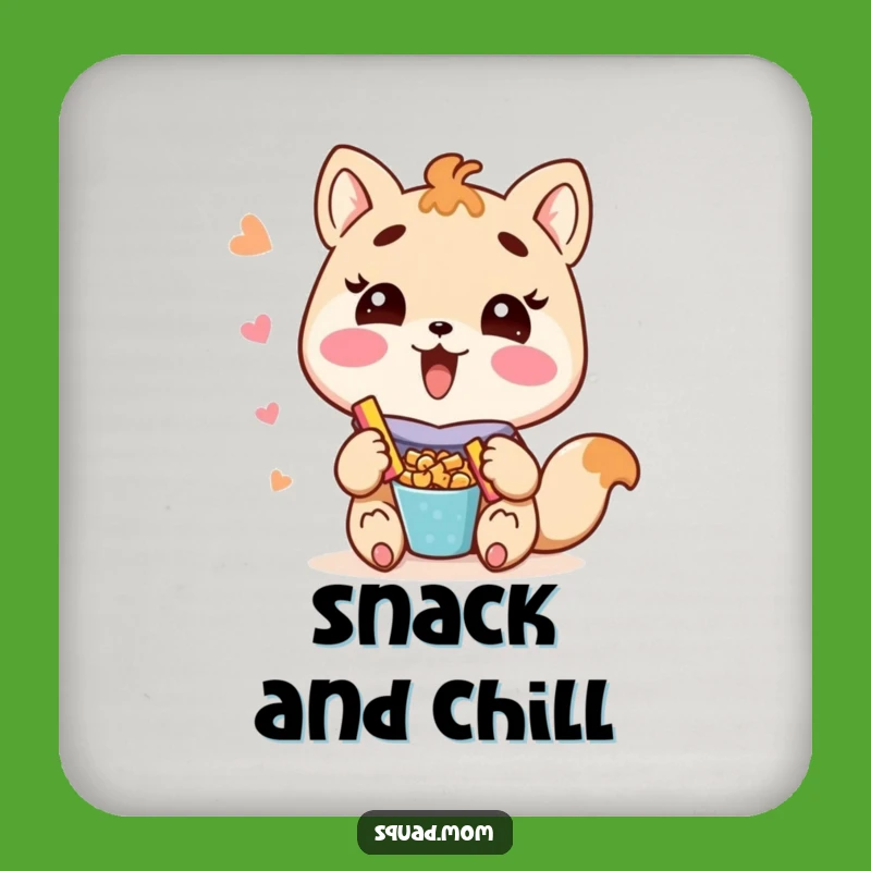 Funny Kawaii Mom Friend Coaster - Cute Snack Sharing Protection!