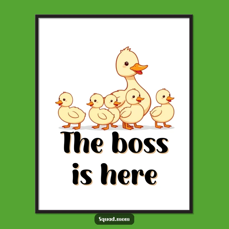 Funny Duckling Parade Poster - Charming Family Wall Art Gift