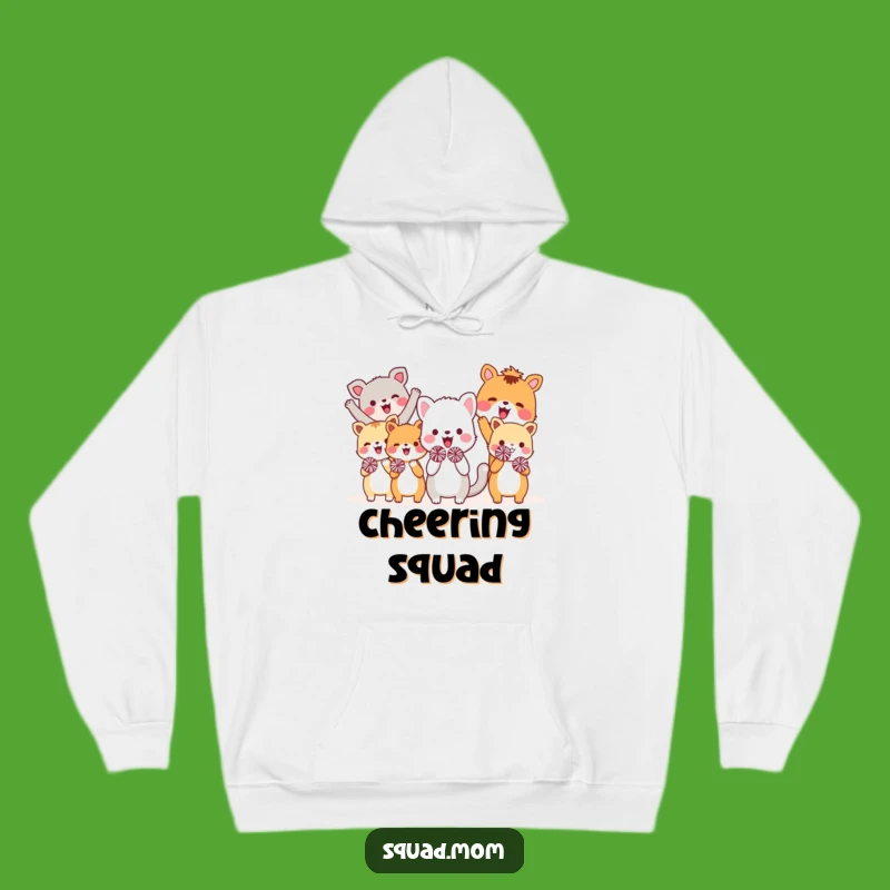 Cozy Funny Animal Friends Cheer Squad Hoodie: Warm & Hilarious Gift Idea