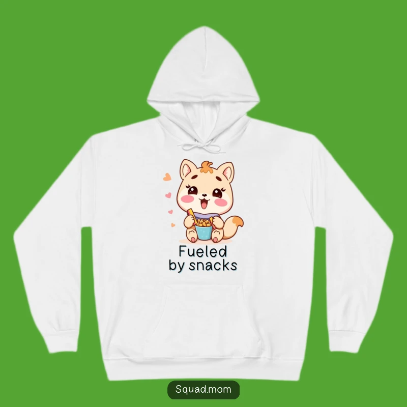 Funny Kawaii Mom Friend Hoodie - Cozy Snack Sharing Animal Mom Gift!