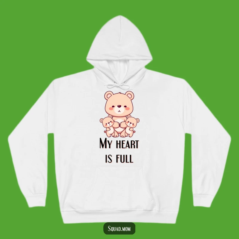 Funny Bear Mom & Cubs Hoodie - Cozy & Heartwarming Family Gift Apparel