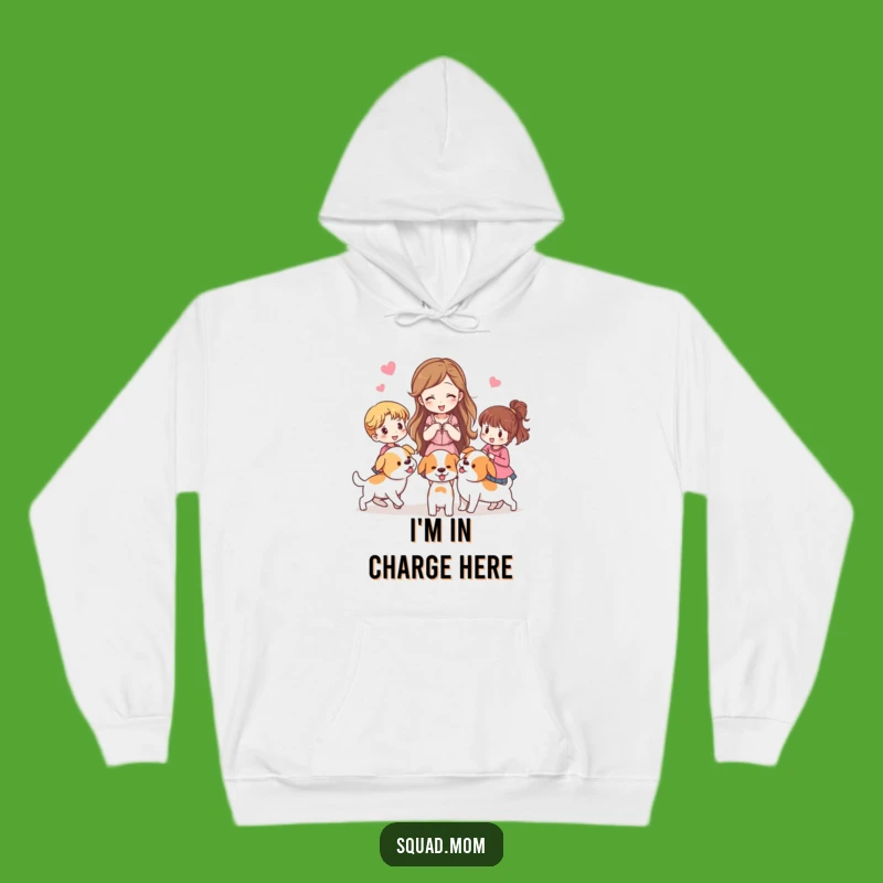 Funny Herding Hoodie: Woman Leading Women Like Pups, Cozy Fun