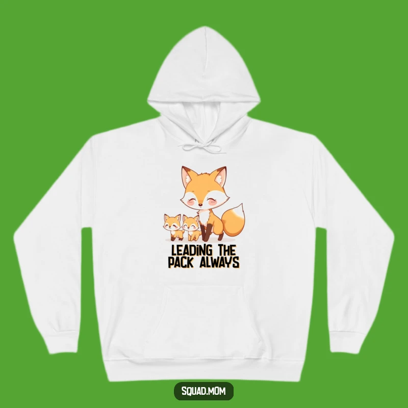 Funny Fox Mom & Kits Hoodie - Cozy & Charming Nature-Inspired Apparel