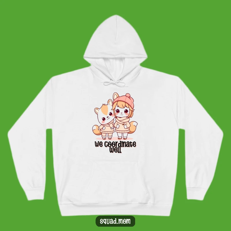 Funny Kawaii Mom Matching Outfit Hoodie - Cozy Mom Child Duo Gift!