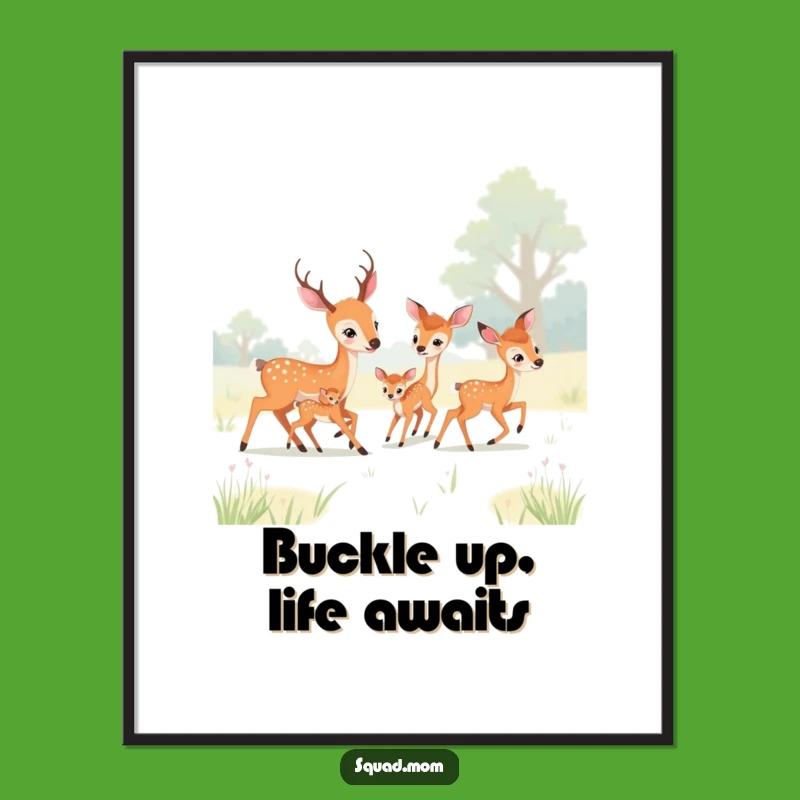 Funny Free Printable Wall Art: Deer Moms Fawns Tag, Meadow Downloadable Decor