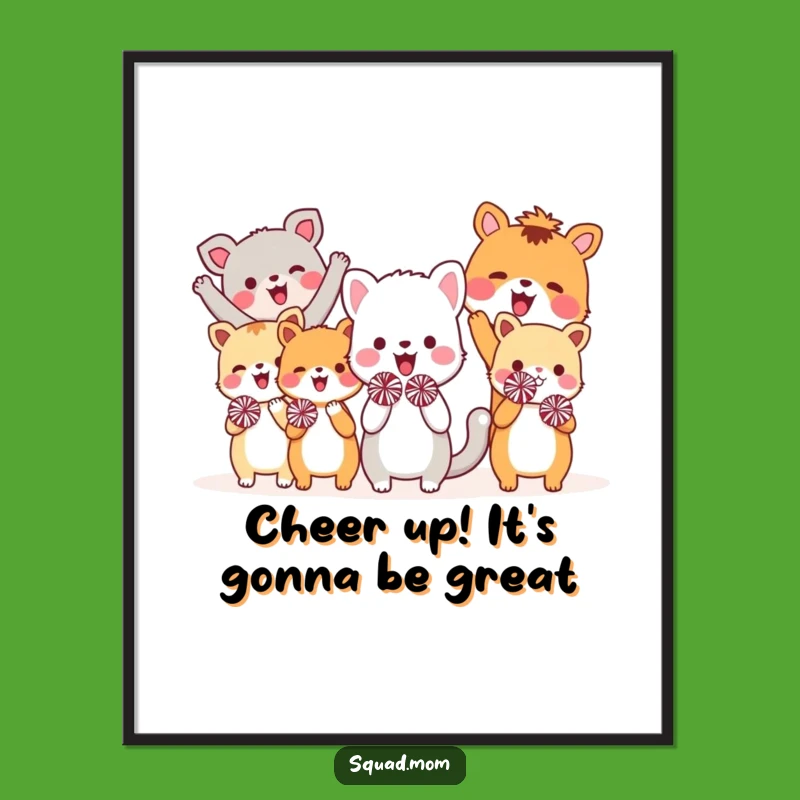 Free Printable Wall Art: Funny Cheering Animals for a Joyful Room Decor