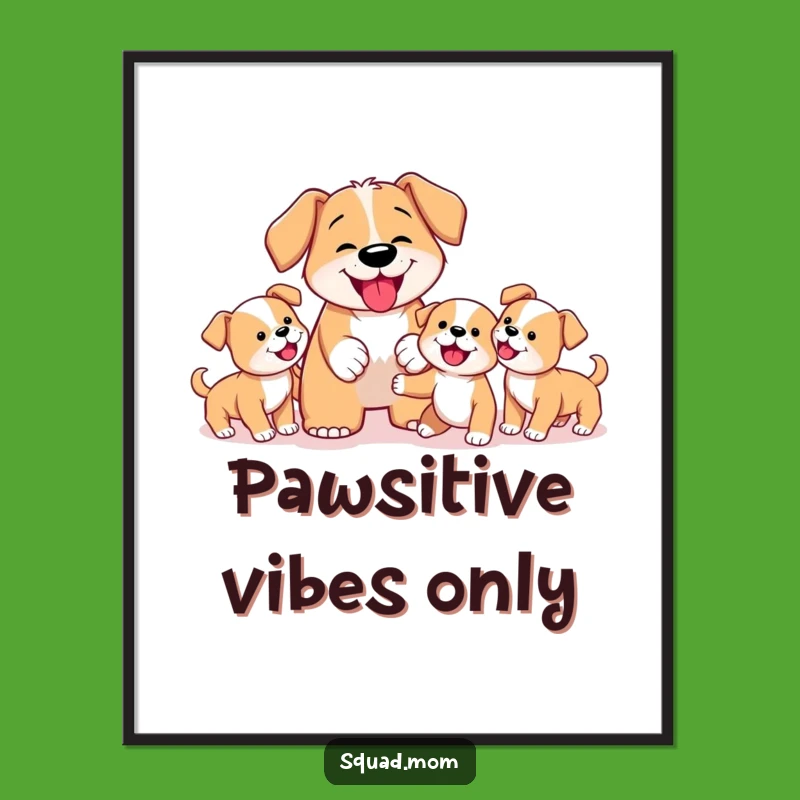 Free Printable Dog Mom Wall Art: Funny Fetching Pups Downloadable Decor