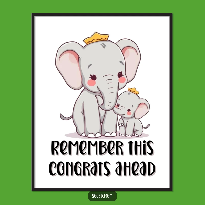 Funny Free Printable Elephant Mom Wall Art: Wise Guidance Downloadable Decor