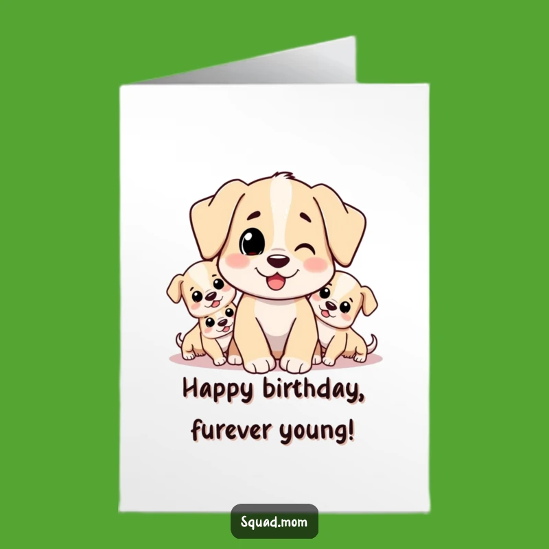 Free Printable Dog Mom Birthday Card: Puppy Love Celebration Downloadable Gift