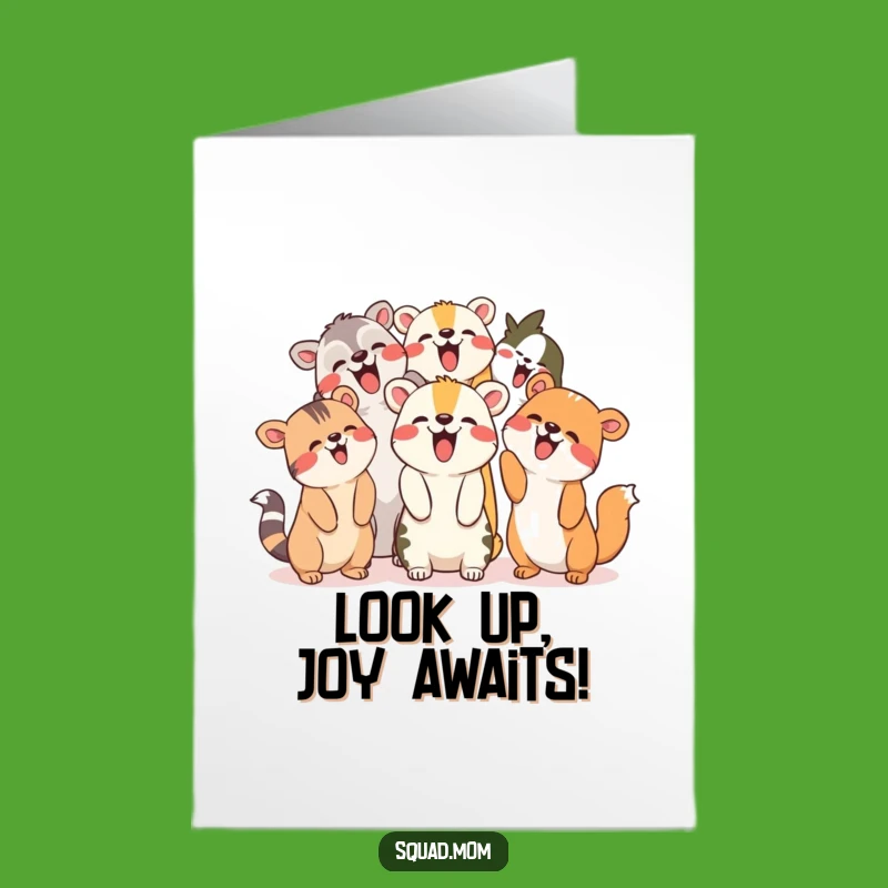 Free Printable Birthday Card: Giggling Animal Friends Funny Surprise Downloadable Gift