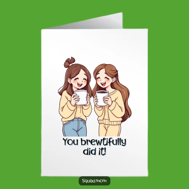 Free Printable Congrats Card: Coffee & Cheers - DIY Downloadable