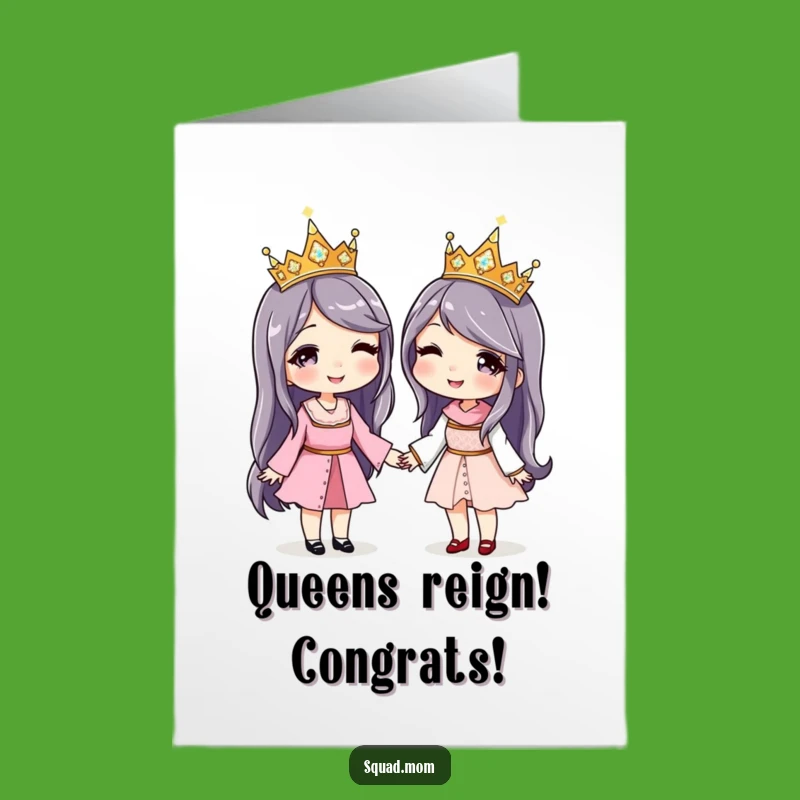Free Printable Congrats Card: Sparkly Crown Partners - DIY Downloadable