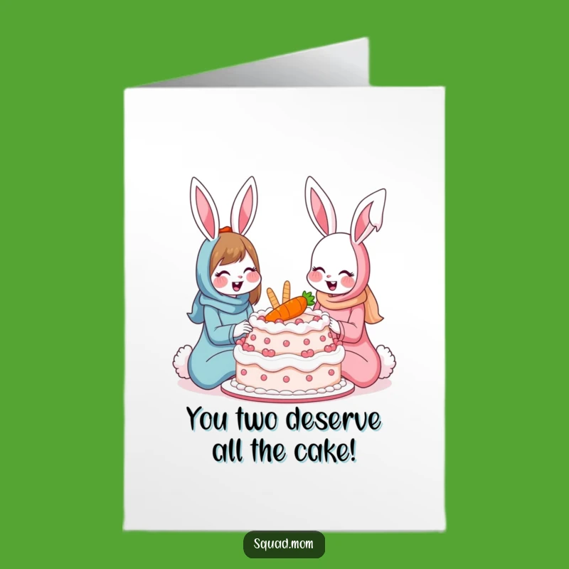 Free Printable Congratulations Card: Bunny Moms, Carrot Cake DIY Gift