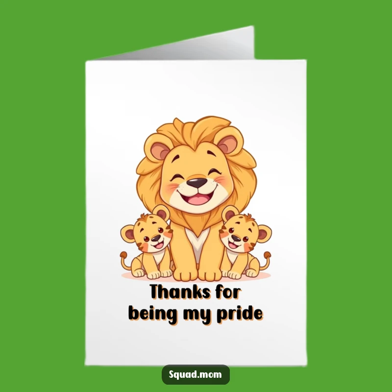 Free Printable Lion Mom Thank You Card - Grateful Pride Gratitude Download