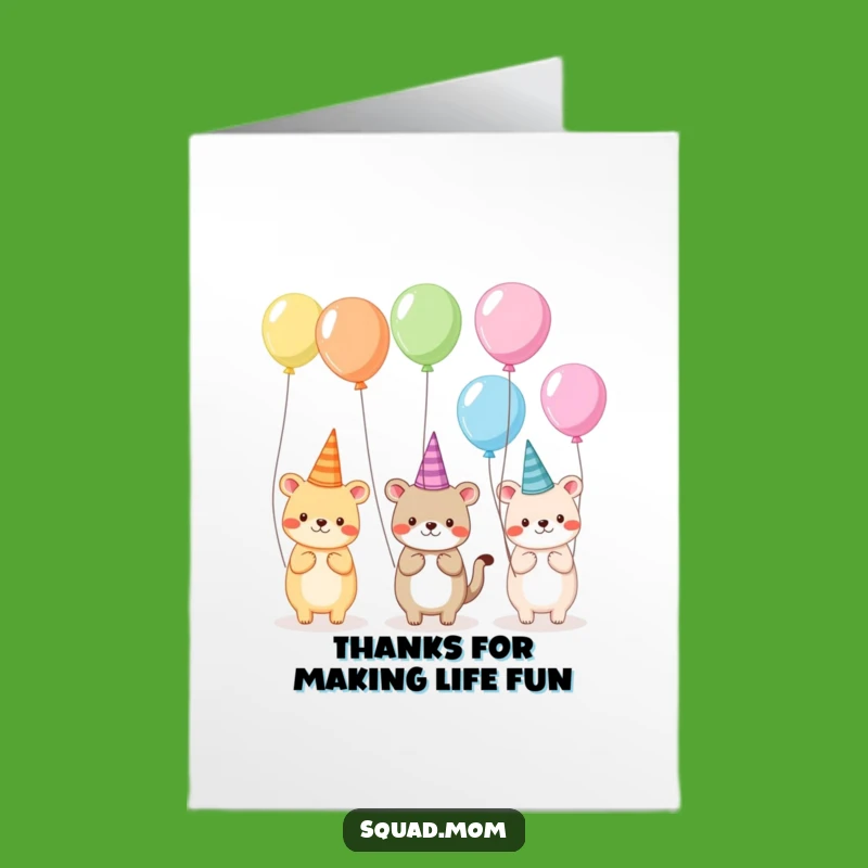 Free Printable Thank You Card: Silly Animal Party Appreciation Download