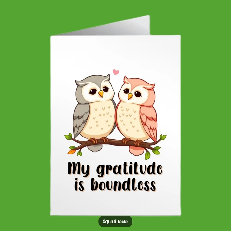 Free Printable Thank You Card: Owl Moms Gossip, Hooting Thanks Downloadable Gift