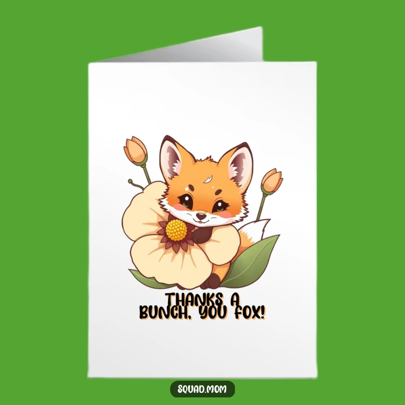Free Printable Thank You Card: Cute Fox Cub, Downloadable & Heartfelt Gift