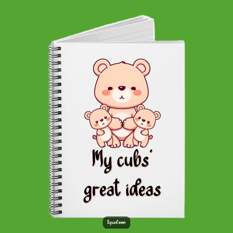 Funny Bear Mom & Cubs Notebook - Heartwarming Journal for Family Memories