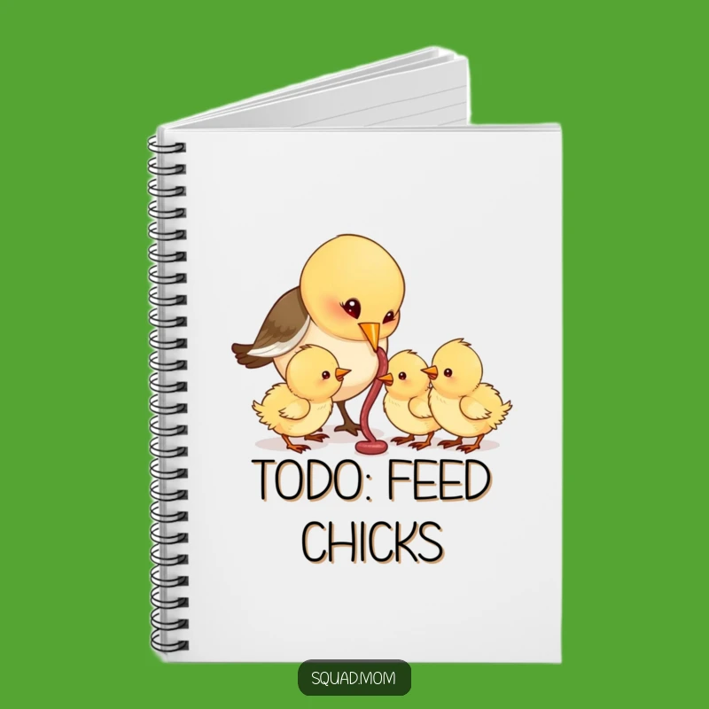 Funny Bird Mom Notebook - Worm Feeding Journal for Nature Notes