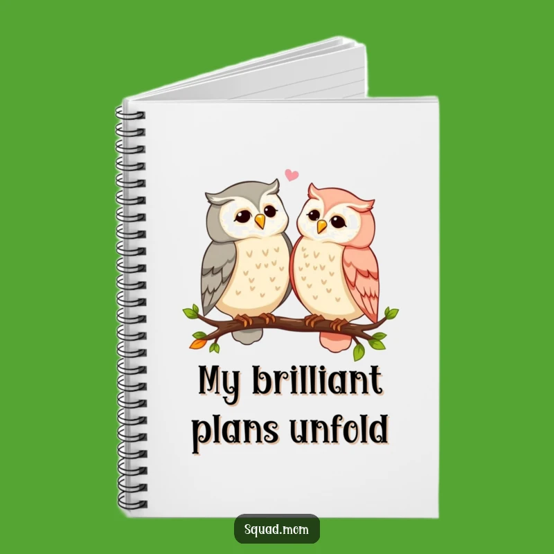 Funny Owl Mom Notebook - Gossip Birds - Jot Down Wise Thoughts